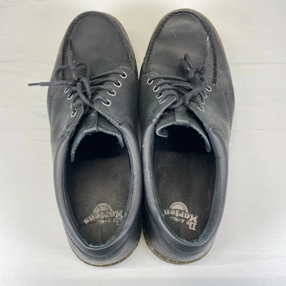 Dr. Martens Wilmot Low Shoes Mens Size 12 Black Leather Lace Up Casual Oxford